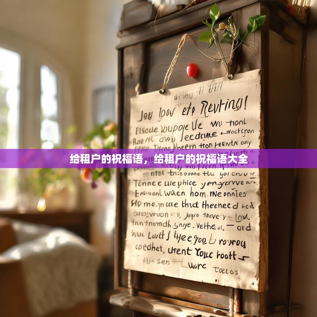 给租户的祝福语，给租户的祝福语大全