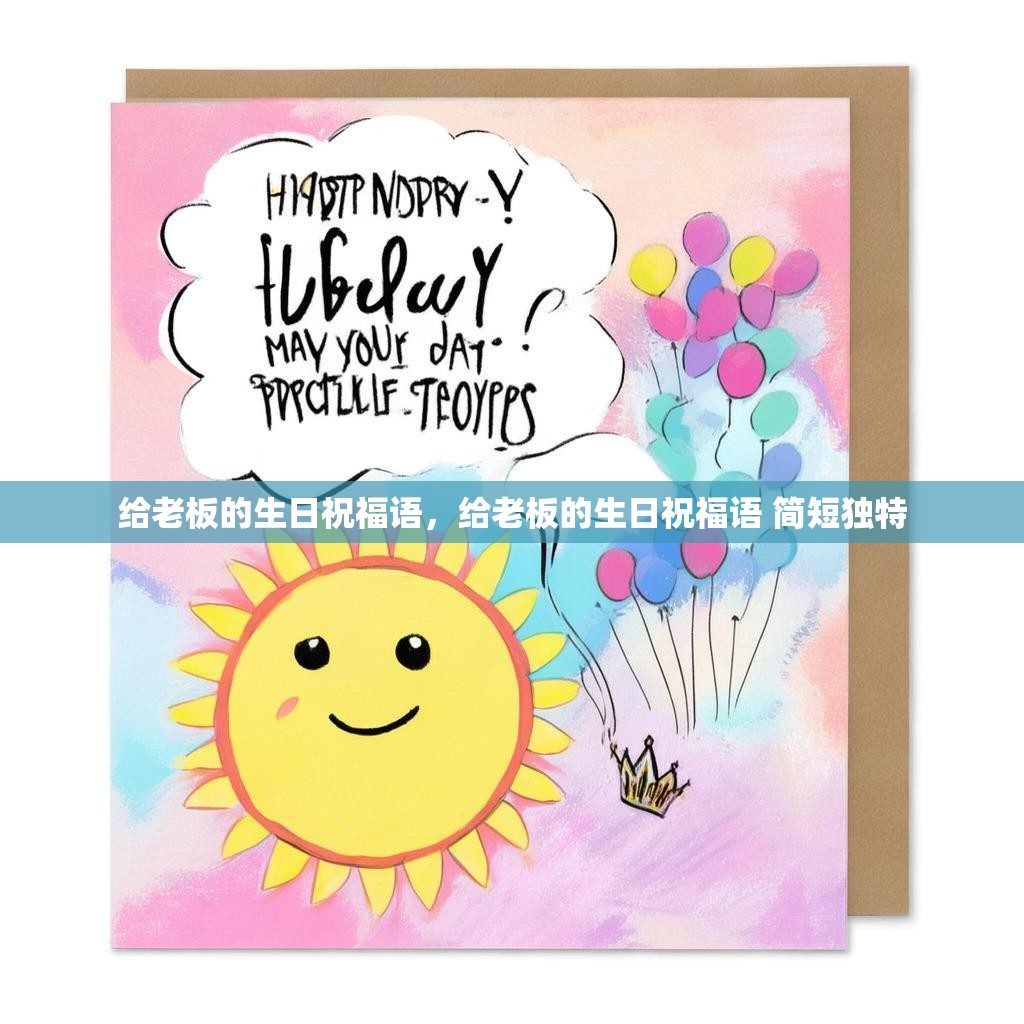 给老板的生日祝福语，给老板的生日祝福语 简短独特