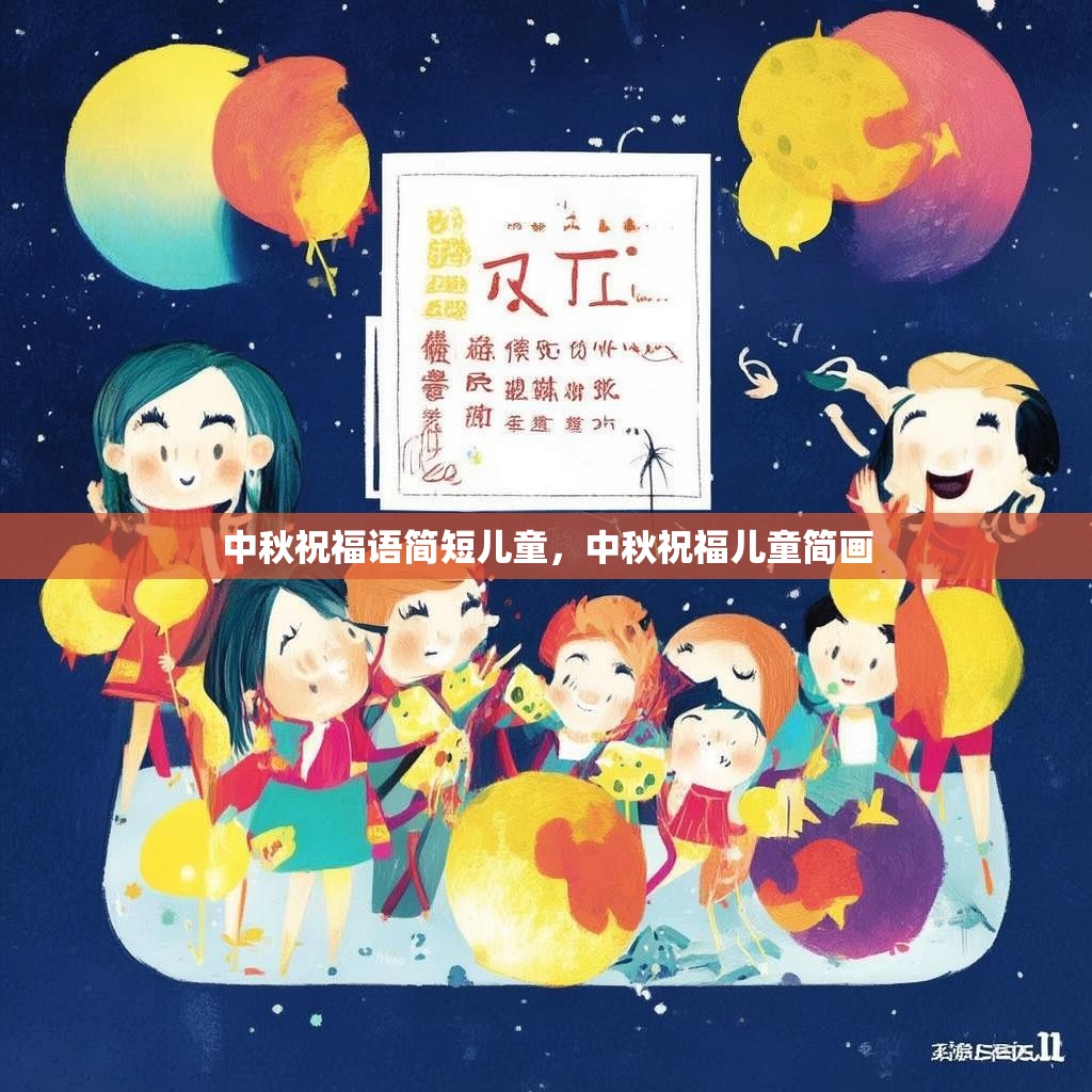 中秋祝福语简短儿童，中秋祝福儿童简画