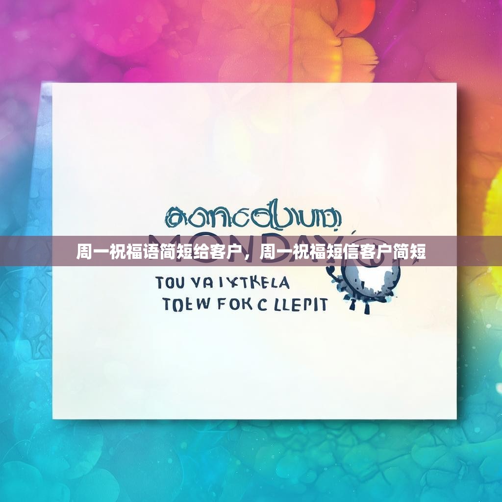 周一祝福语简短给客户，周一祝福短信客户简短