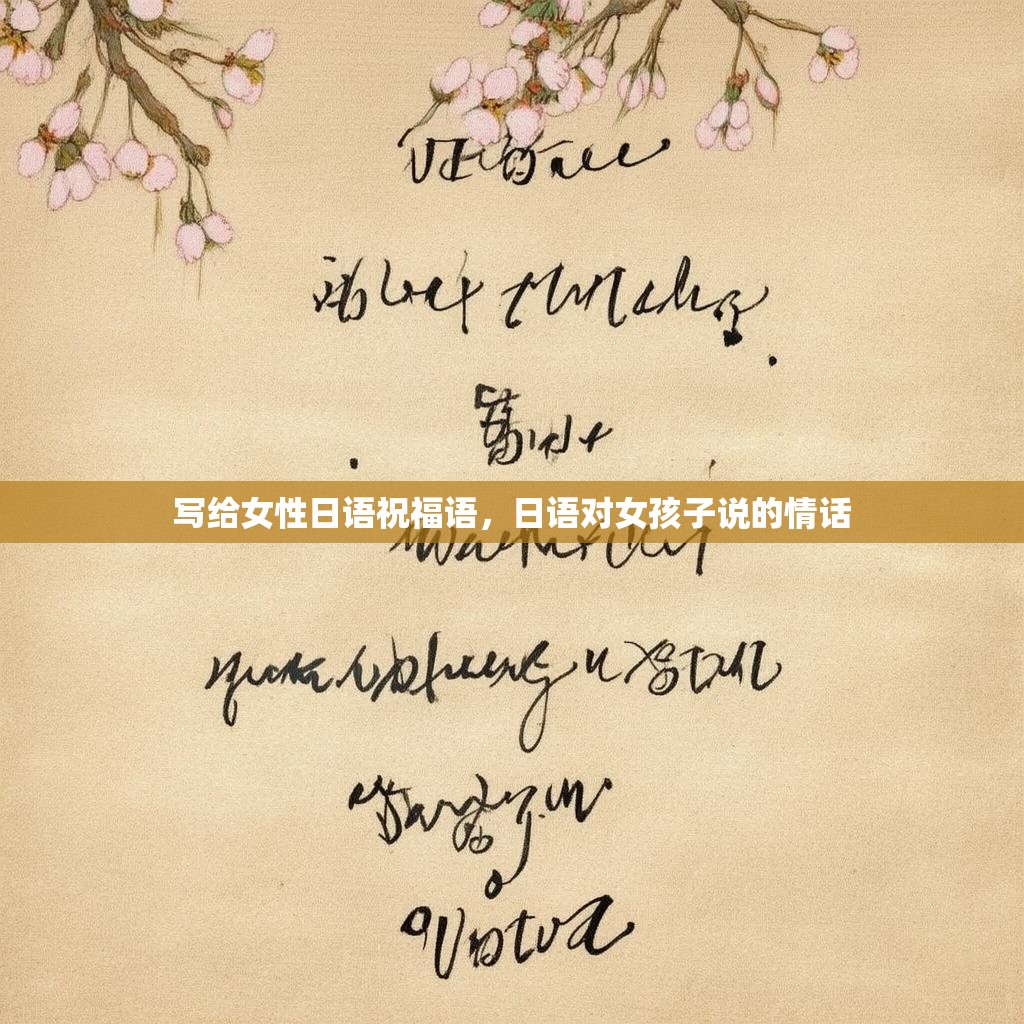 写给女性日语祝福语,日语对女孩子说的情话