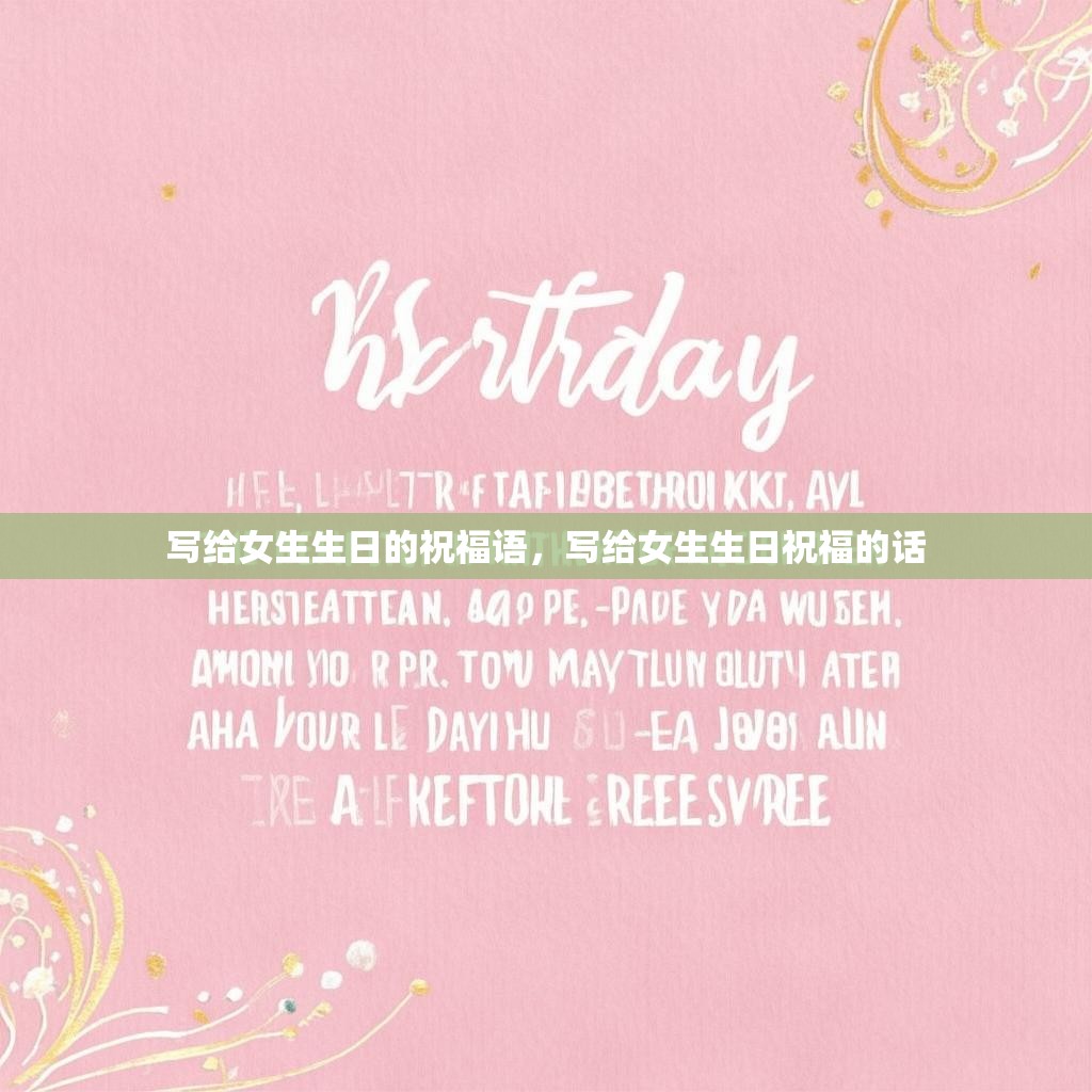 写给女生生日的祝福语,写给女生生日祝福的话