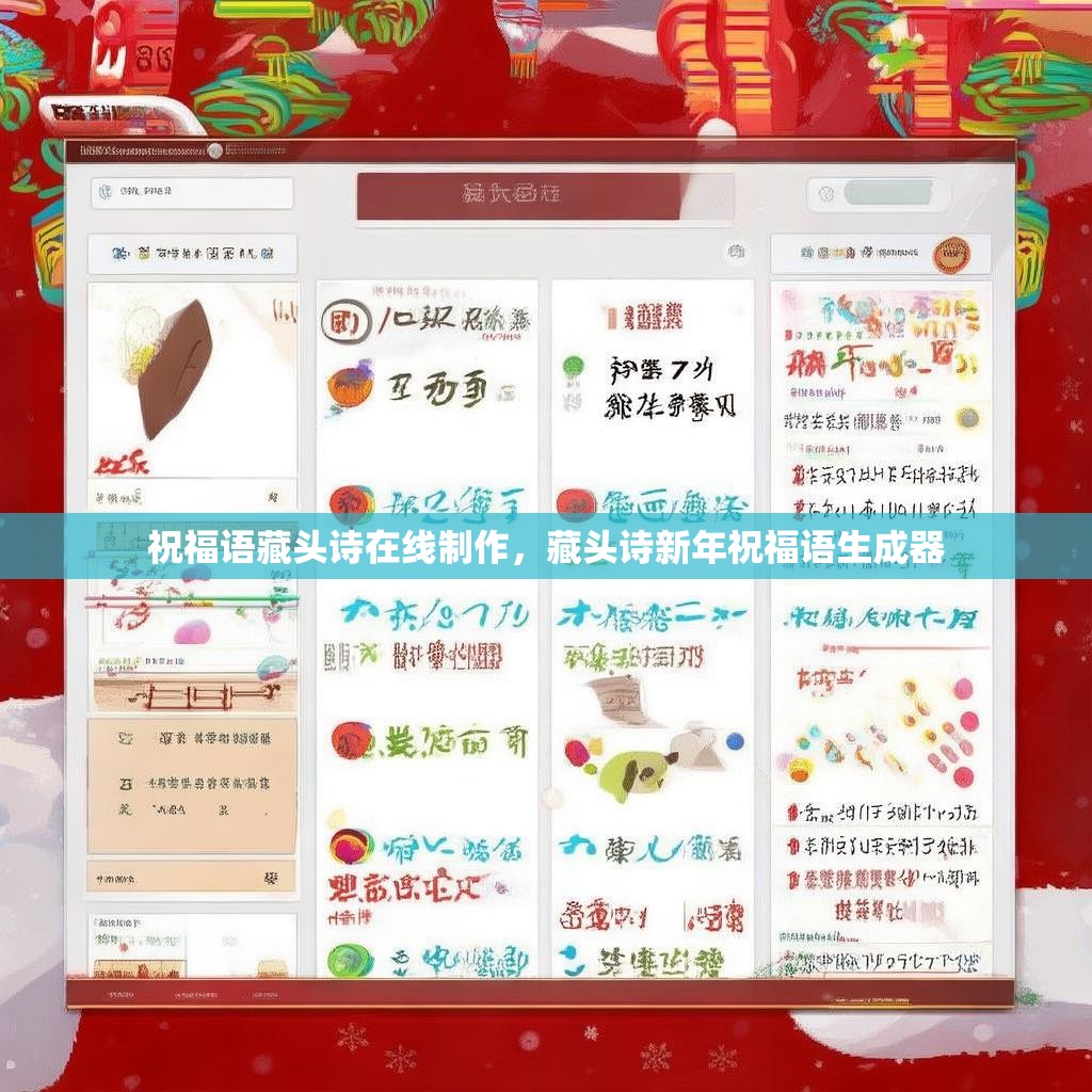 祝福语藏头诗在线制作,藏头诗新年祝福语生成器