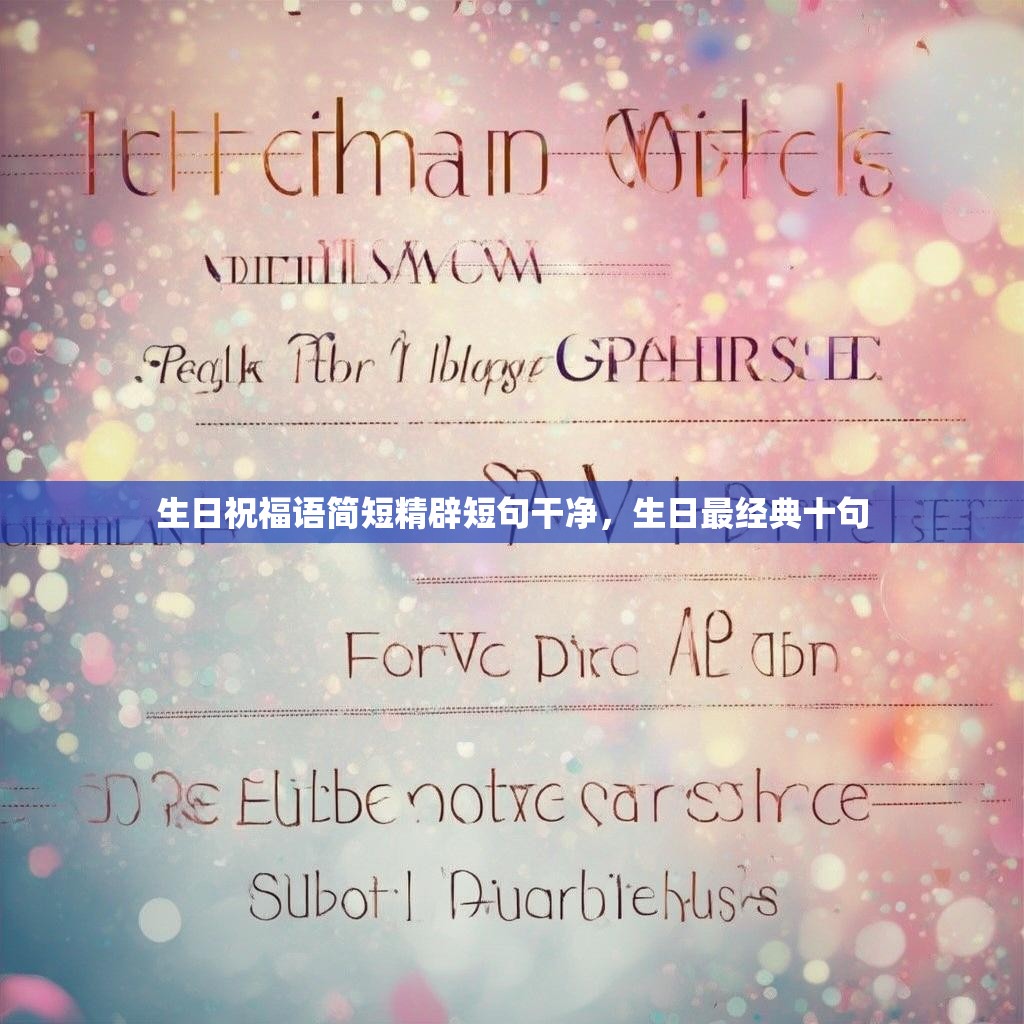 生日祝福语简短精辟短句干净,生日最经典十句