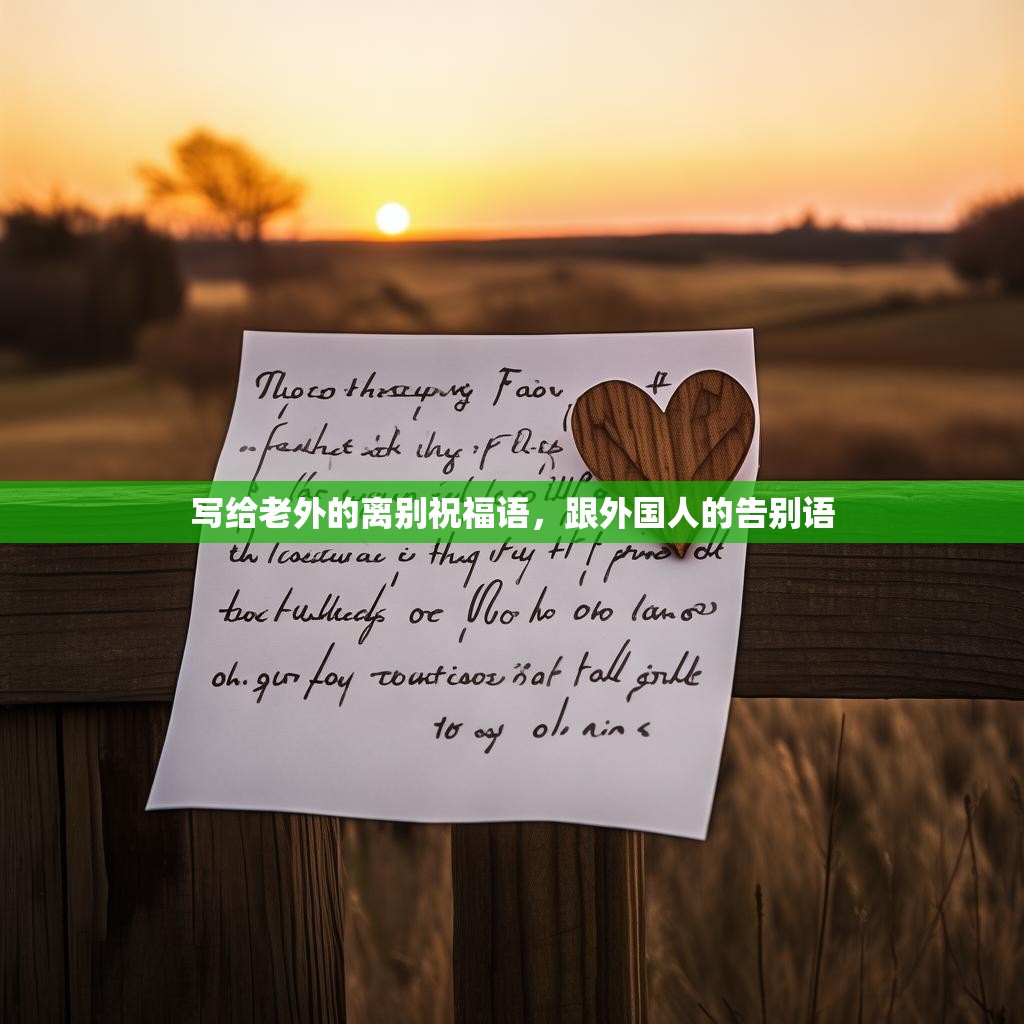 写给老外的离别祝福语,跟外国人的告别语
